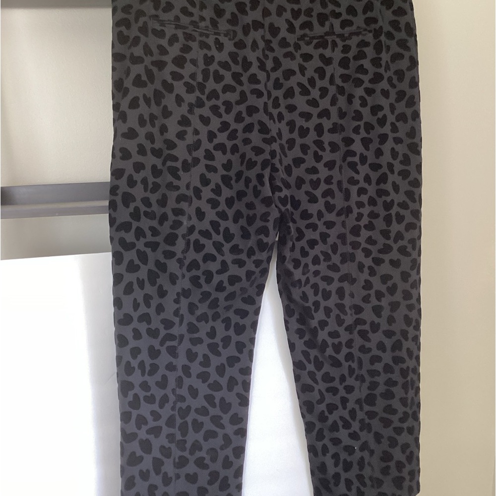 Ann Taylor black velvet heart straight leg pants nwts sz 18
